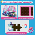 Magnetic Jigsaw Puzzles for Toddlers Kids 3-8 Girls,(3 36-Pieces) Travel Puzzles Toys for Kids Ages 4-6,Take-Along Car Airplane Road Trip Activities Game for 3 4 5 6 7 8 Year Old Birthday Gift,Mermaid