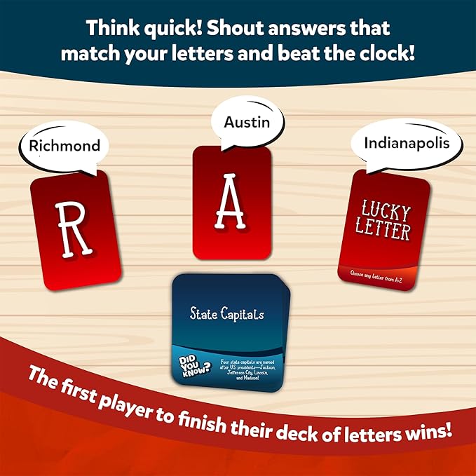 Skillmatics Rapid Rumble - A Trip Around The 50 States, Fast-Paced Board Game for Kids, Teens & Adults, Fun for Family Game Night & Educational Toy, Quick-Thinking, Gifts for Kids Ages 8, 9, 10 & Up