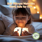 Lying Panda Night Light, Cute Baby Light 3 Level Dimmable, Nursery Nightlight for Snoothing, Sleeping Companion, Auto-Off 30Min Timer, Rechargeable Battry Cordless,