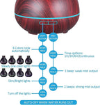 BZseed Aromatherapy Essential Oil Diffuser 550ml 12 Hours Wood Grain Aroma Diffuser with Timer Cool Mist Humidifier for Large Room, Home, Baby Bedroom, Waterless Auto Shut-off,7 Colors Lights Changing