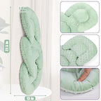 GFU Infant Car Seat Insert Head and Body Support, Reversible Newborn Insert for Carseat with Strap Pads, Soft Stroller Cushion Pillow Insert for Boys and Girls, Fits for Stroller, Swing, Green