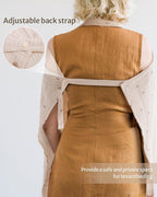 Blissful Diary Muslin Nursing Cover for Breastfeeding, Breathable Breastfeeding Cover up with Arch Neckline for Women, Nursing Apron (Rainbow)