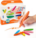 YPLUS Triangle Crayons for Kids - Washable Toddlers Crayons 12 Colors, Non Toxic Handwriting Posture Correction Coloring Art Supplies