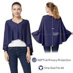 Nursing Cover & Baby Nursing Poncho,Multi Use Breastfeeding Cover for CarSeat Canopy, High Seat Cover, Stroller Cover, Shopping Cart Cover,Nursing Scarf for Boy and Girl by Kefee Kol (Blue)