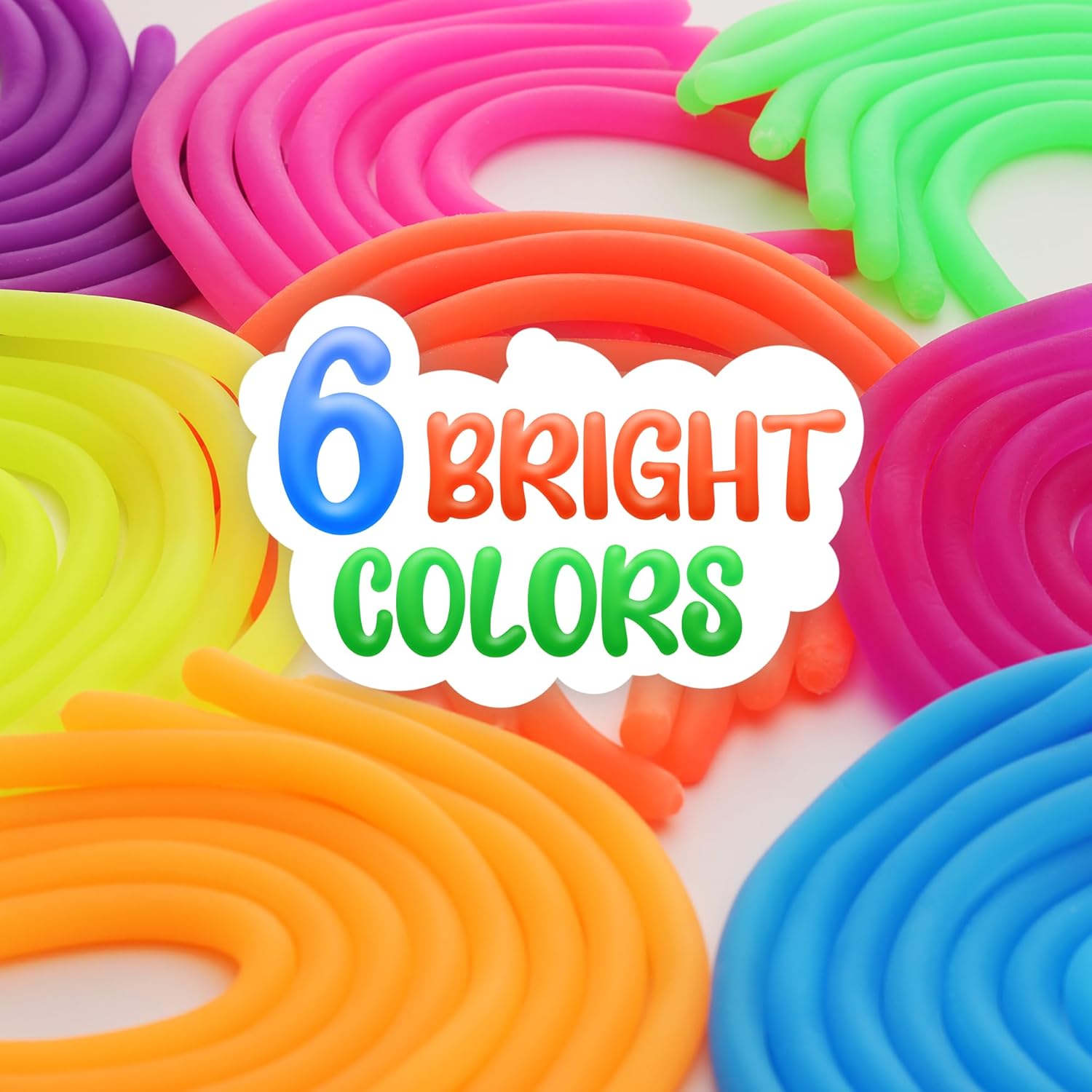 12 Pack Monkey Noodles - Fidget Stretchy Sensory Toys for Kids and Toddlers - Autism Sensory Products - Stretchy String - Party Favors for Kids - Treasure Box Toys for Classroom Easter Toys