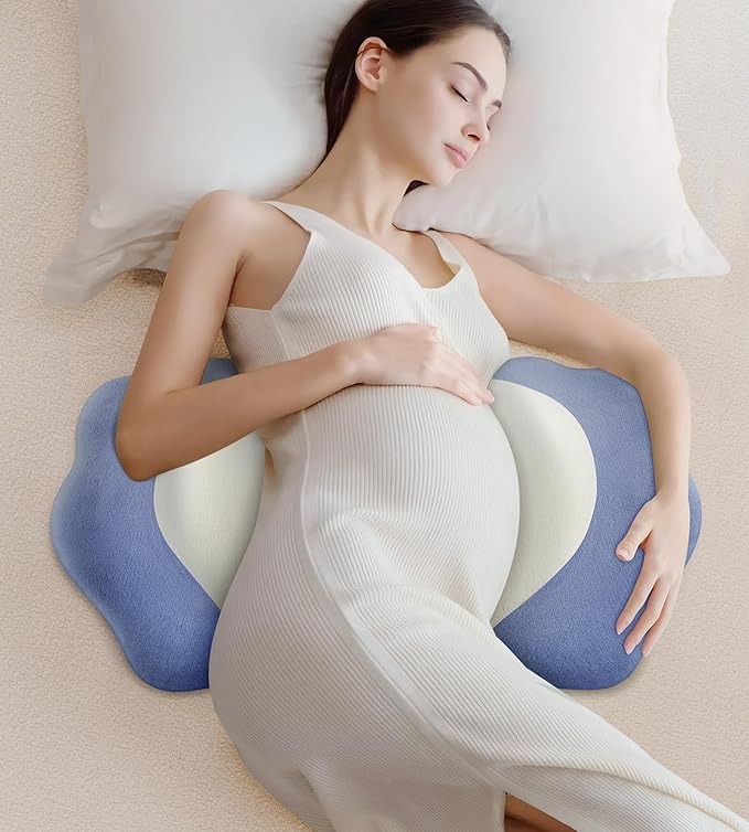 Pregnancy Pillows for Sleeping, Memory Foam Maternity Pillow Support for Back Belly HIPS, Adjustable Travel Wedge Pillow for Pregnant Women, Side Sleeping Pregnant Pillows with Velvet Cover