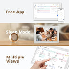 Dragon Touch 21.5" Digital Calendar Chore Chart – 1080P Full HD Interactive Touchscreen, Smart Family Planner, Hearth Display Digital Calendar Wall & Desk Mountable for Seamless Scheduling