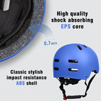 Skateboard Bike Helmet for Adults Women Men Youth Kids (2-3-5-8-14+ Years Boys Girls) - Lightweight Multi-Sport Adjustable Helmets for Bicycle Skateboard Scooter Skate Cycling