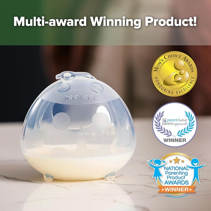 haakaa Ladybug Milk Collector 1.4oz/40ml 1pc - Wearable Nursing Cup | Soft Breast Shell | Breastmilk Saver | Portable Letdown Catcher for Pumping On The Go Breastfeeding Moms, Protects Sore Nipples