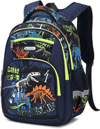 Cusangel Backpack for Boys Girls School Bookbags,Kindergarten Elementary Middle School Lightweight Waterproof Multifunctional Large Capacity for Backpack (16inch Luminous dinosaur)