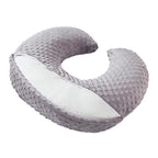 Nursing Pillow and Positioner for Breastfeeding, Ultra Soft Baby Breastfeeding Pillows for More Support for Mom and Baby, with Premium Removable Cover (Rose Gray)