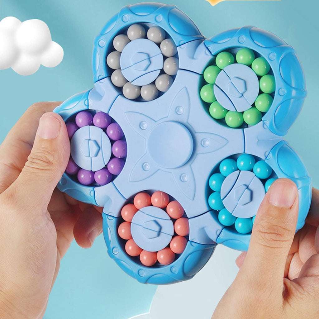 YUDANSI Magic Bean Puzzle Toy, Rotating Magic Bean Fidget Toys 2-in-1, Magic Ball Brain Teaser STEM Game, Gift for Kids Boys Girls Age 3+, 5-7, 8-12, Teen, Adult for Holiday Birthday Graduation Gifts