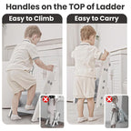 Primlect Space-Saving Potty Training Seat with Ladder, Adjustable Step and Toilet Seat Height, Top Handles for Easy Climbing, Easy to Carry, Portable Toddler Toilet Trainer for Small Bathrooms