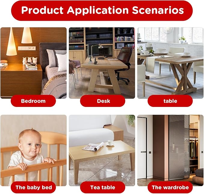 Clear Corner Protector 20ft(6M) with 4 Corners,Corner Protector Baby Proofing,Furniture Corner Guard & Edge Safety Bumpers, Soft Edge Protector with Upgraded Pre-Taped Strong Adhesive