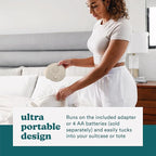 Homedics Sleep Better Portable Sound Machine, Night Light,12 Soothing Sounds Including White Noise, Rain, and Thunderstorm, Ultra-Portable Design, Auto-Off Timer, Ideal for Travel & Baby Sleep, Cream