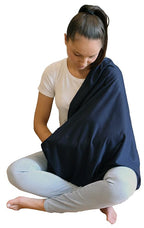 LK Baby Infinity Nursing Scarf Breastfeeding Cover Ultra Soft Premium Jersey Polyester- 100% AZO free and Safe for Baby (Navy Blue)