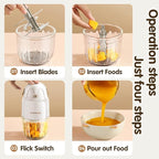 Baby Food Maker - Processor & Blender for Fresh Meals, Fruits, Veggies, Meat & Puree (White)