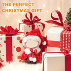 Christmas 17cm Doll Clothing Set Includes Hat + Top + Shoes Cute and Fashionable Doll Outfit Suitable for 17cm Dolls (Doll Not Included)