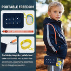 Sensory Activity Board: Silicone Fidget Toy | Shoe Tying Practice & Portable Travel Strap | Silence Stress Relief for ADHD & Autism | Anxiety Calming | Kids 3+ & Adults Ready Packaging