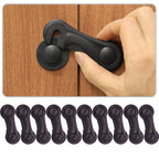 Cabinet Locks Baby Proofing, Childproof Cabinet Locks 10 Pack with Adhesive for Protecting Kids and Toddlers, Child Safety Lock for Drawer Cupboards Closet and Pantry Door (Black)