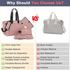 ITIEZY Diaper Bag Tote for Baby - Large Mommy Bag with Portable Changing Pad Pacifier Case, Hospital Bags Travel Baby Bag