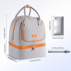 NCVI Breast Pump Bag for Spectra S1/S2, Breast Milk Cooler Travel Bag with Ice Pack, Double Layer Removable Breast Pump Backpack for Working Moms, Insulated Cooler Bag for Bottle & Nursing Essentials