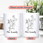 Personalized Deer Coffee Cup Gift For Family Friends Besties, Customized Name Deer Accent Coffee Mug, Awesome Animal Travel Mug Gift for Birthday Christmas, Deers White Ceramic Coffee Mug 11 15 Oz