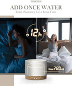 Essential Oil Diffuser, Aesthetic Ceramic Diffusers for Essential Oils,Ultrasonic 280ml Aroma Fragrance Diffuser with Cool Mist Humidifier Deffuser for Home,Office,Yoga,Bathroom,Modern Commercial