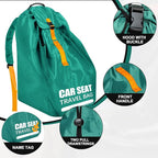 Car Seat Travel Bag for Airplane, Large Car Seat Bags for Air Travel with Comfort Padded Straps, Gate Check Storage Bag/Backpack for Carseat Airport, Carseat Cover Travel - Baby Travel Essential
