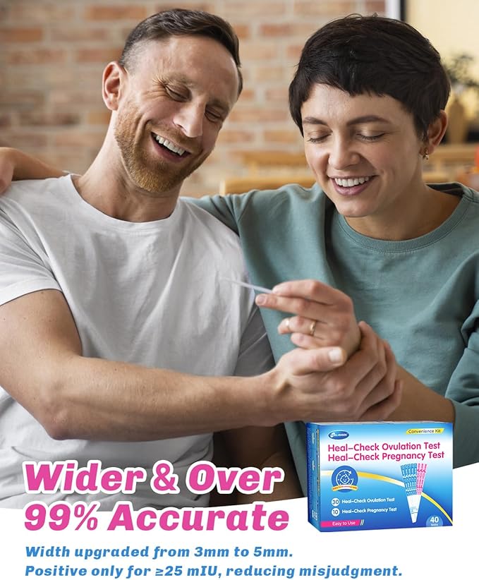 60 Ovulation and 20 Pregnancy Tests Strips with 80 Urine Cups, Fertility for Women TTC, Easy to Use at Home, Over 99% Accuracy, Individually Wrapped