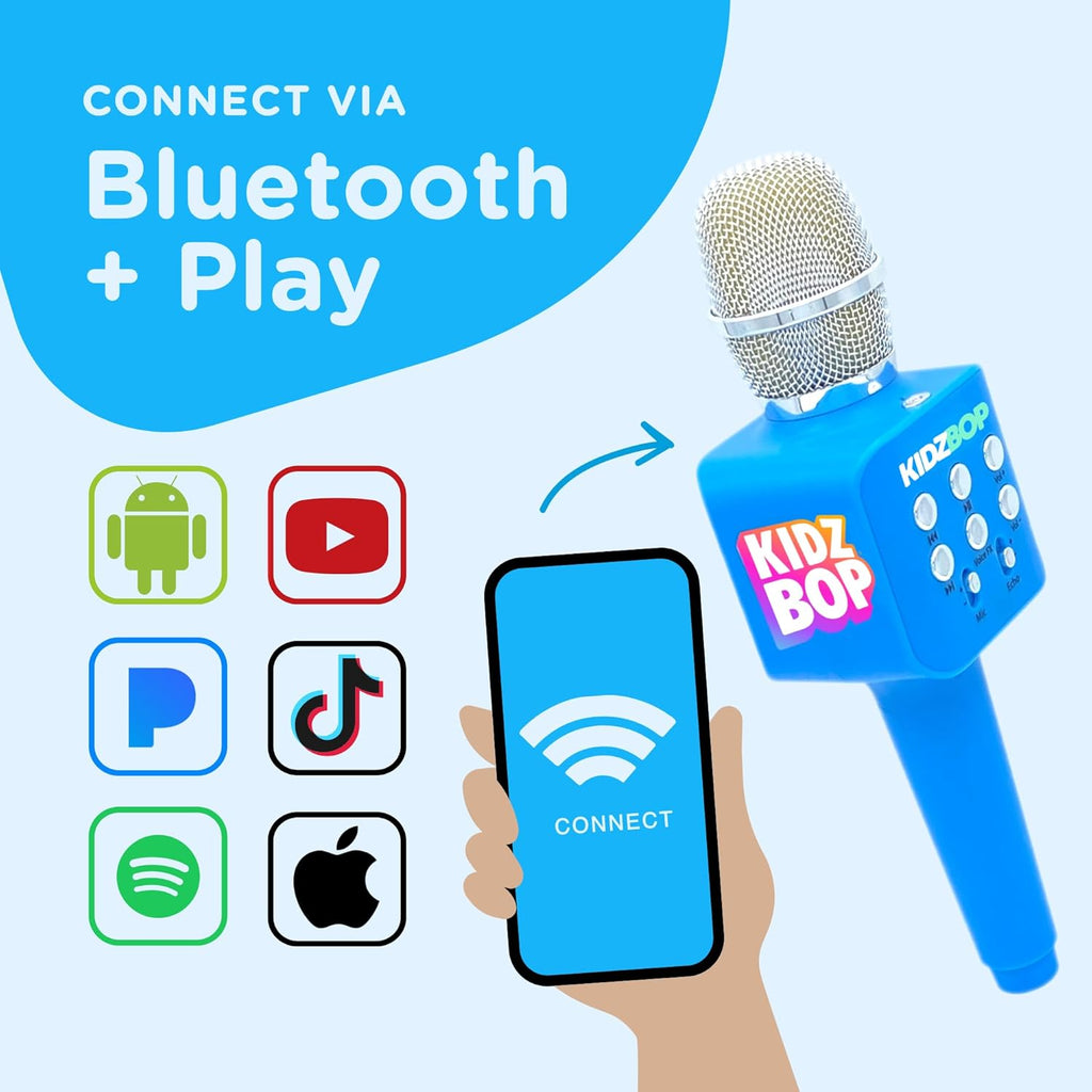 Move2Play, Kidz Bop Karaoke Microphone | The Hit Music Brand for Kids | Toy for Girls & Boys Ages 2, 3, 4, 5, 6, 7, 8+ Years Old | Gift & Birthday Present