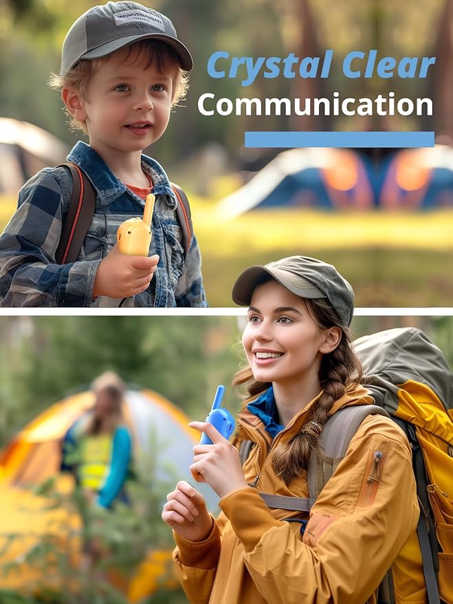 Walkie Talkies for Kids Rechargeable, 3 4 5 Year Old Boy Girl Gifts, 2 Pack Birthday Gifts for 3 4 5 6 7 8 Year Old Boys, Toddler Toys for Indoor Outdoor Games