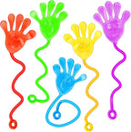 24 PCS Sticky Hands for Kids Party Favors Treat Gift Egg Filler Goodie Bag Stuffer Treasure Box Toy Classroom Carnival Prizes Student Mini Bulk Pinata Slap Hand Sensory Fidget Stretchy Toy Halloween