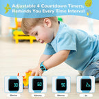 Potty Training Watch for Toddlers with Countdown, Magnetic Charging, Flashing Lights, Fun Music or Vibration Alerts - Waterproof Interactive Toilet Training Reminder for Boys & Girls Ages 2-9