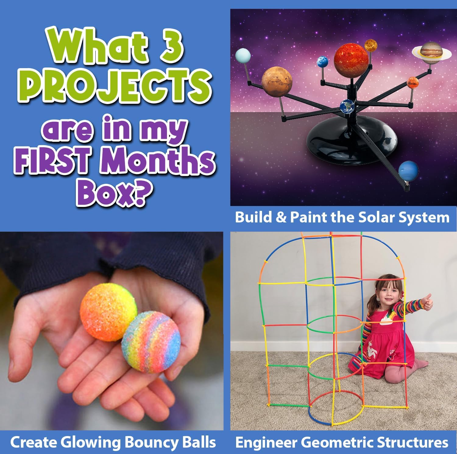– 3 Month Subscription | 3 Science Kits, 9 Total Hands-On STEM Projects | Educational Building Learning Toys & Activities for Kids Ages 7-12 | Boys & Girls Gift