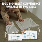 Naty Flushable XL Baby Wipes - Unscented, 100% Plant-Based, Plastic-Free, Fragrance-Free, Hypoallergenic for sensitive skin and Dermatologically Tested (XL - 600 Count - 12 Packs of 50)