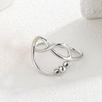 INFUSEU Funny Spinner Fidget Rings for Women Girls Anti Anxiety Stress Worry, Adjustable Size