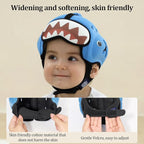 Baby Head Protector Baby Helmet for Crawling and Walking - No Bumps and Soft Safety Peak - Ultra Light and Adjustable Baby Head Protector Suitable for Babies 6-24 Months-Shark