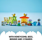 LEGO DUPLO Town Caring for Bees & Beehives Preschool Kids’ Learning Toy, 2 Figures and a Drivable Truck, STEM Toy, Build-and-Rebuild Educational Set for Toddlers Ages 2 Years Old and Up, 10419