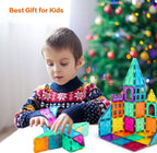 110PCS Magnetic Tiles with 2 Cars, STEM 3D Building Blocks for Kids Ages 3-8, Montessori Magnet Construction Toys for Preschool Classroom