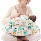 Momcozy Pioneering Safety Fence Nursing Pillow for Breastfeeding- Wider Feeding Pillows for More Support for Mom & Baby- Easier Nursing & Hand Free- Fit for All, Removable Cotton Cover
