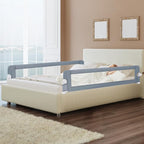 BABY JOY Bed Rails for Toddlers, Extra Long, Swing Down Safety Bed Guard for Convertible Crib, Folding Baby Bedrail for Kids Twin, Double, Full Size Queen & King Mattress (71", Light Gray)