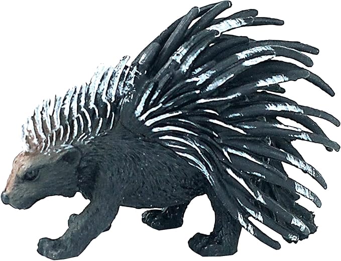 FUNSHOWCASE African Jungle Animals Hystricidae Toy Figure Realistic Plastic Figurine Height 2.4-inch