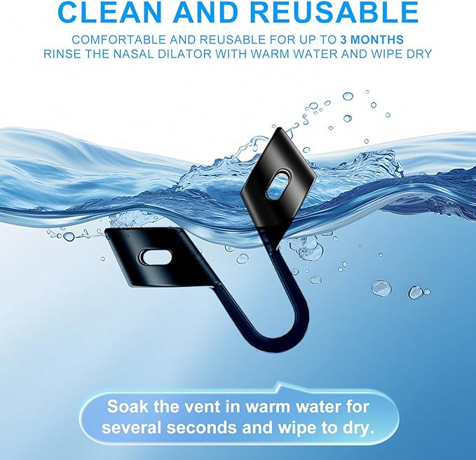 Anti Snoring Devices, Nasal Dilator for Sleeping, Effective to Relieve Snoring, for Nasal Snorers, Reusable Snoring Device to Enjoy a Peaceful Night's Sleep - 3 Pack (S/M/L)