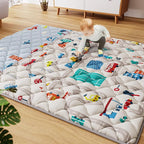 Car Portable Baby Play Mats for Baby 71" X 59" Playpen Mat Upgraded Thicker Babies Floor Play Mat Non-Slip Cushioned Crawling Mat Waterproof Activity Playmats for Babies Toddler Tummy Time(71X59)