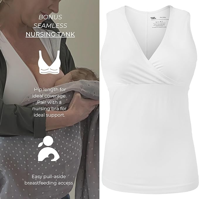 Supermom Hands Free Pumping and Nursing Bra - Hands Free Nursing Bra for Pumping - Breastfeeding Bras for Women