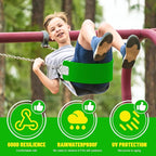 Swing Set for Kids-Play Swing for Adults with Stainless Steel Mental Taiangle Ring-Suitable for Family Backyard