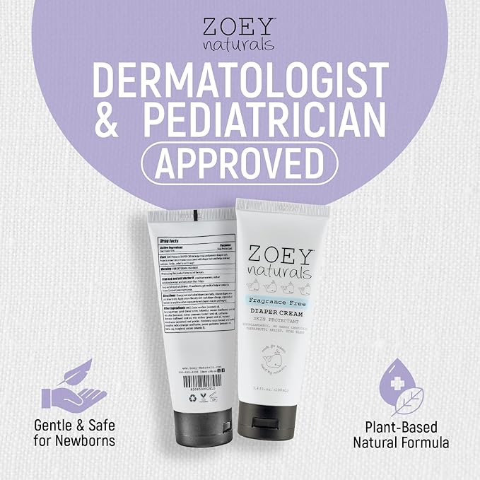 Baby Diaper Cream - Pediatrician & Dermatologist Approved - Zinc Oxide & Kaolin Clay Rash Protectant for Soothing Relief & Healing - Mom's Choice Award Winner - Fragrance Free 3.4 oz