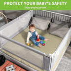 Bed Rail Guard for Toddlers, 1-Piece Adjustable Height Baby Bed Rail, Kids Safety Guard Rails for Twin Full Queen King Size (Gray, 1 Side:60")