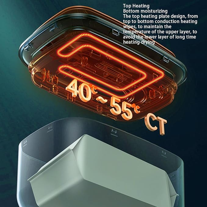 Wipe Warmer for Diaper Changes,Wipe Warmer and Baby Wet Wipes Dispenser Evenly Overall Heating Silence Wipes Warmer for Babies Portable Wipe Warmer